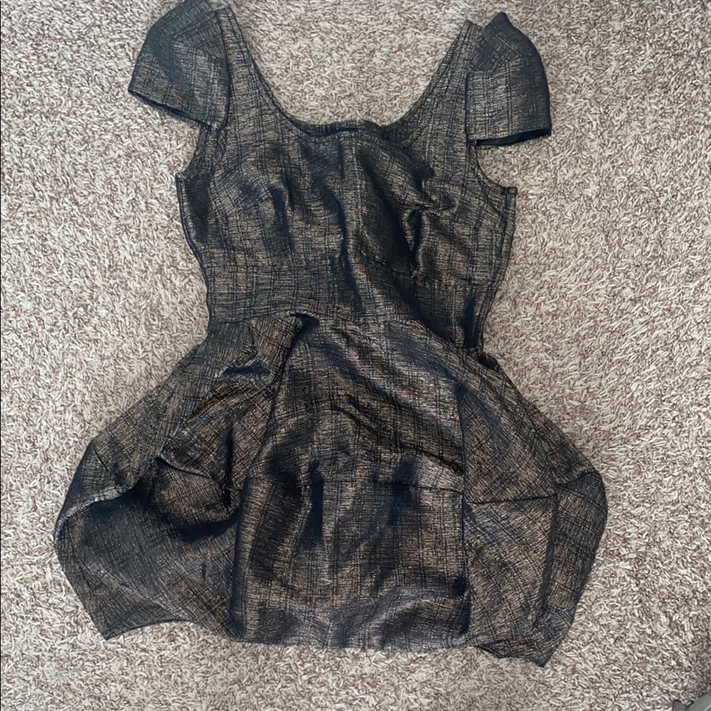 H&M Black and Gold Mini Dress